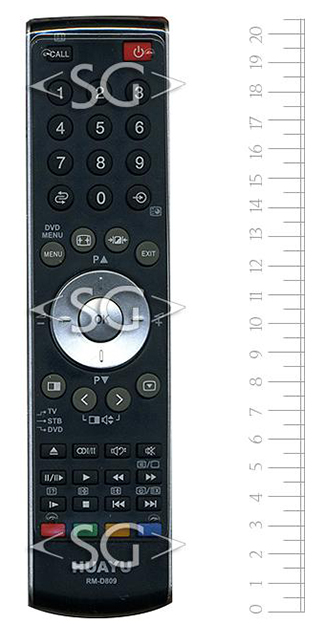 Пульт дистанционного управления для TOSHIBA universal RM-D809 (корпус типа CT-90272 lcd) блистер